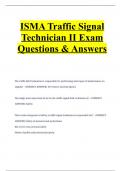 ISMA Traffic Signal Technician II Exam Questions & Answers.