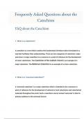 Frequently Asked Questions about the Catechism with Answers.