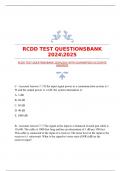 RCDD TEST QUESTIONSBANK 20242025 WITH GUARANTEED ACCURATE ANSWERS