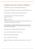 Hondros 176 exam 1 review- Diabetes Questions And Answers Graded A+