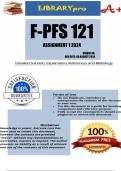 F-PFS 121 Assignment 1 Full Solutions 2024 - DUE 8 August 2024