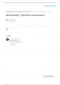  BIOCHEMISTRY : Questions and Asnwers  Dr. N. MALLIKARJUNA RAO