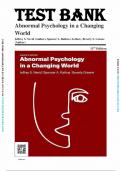  Test Bank - Abnormal Psychology in a Changing World 11th Edition (Nevid, 2020)