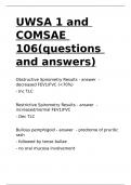 UWSA 1 and COMSAE 106(questions and answers)