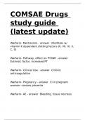 COMSAE Drugs study guide (latest update)