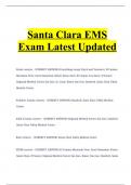 Santa Clara EMS Exam Latest Updated.