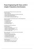 Power Engineering 4th Class unit B 3 chapter 5 Questions And Answers