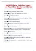 NURS 505 Taylor Ch 33 Skin Integrity and Wound Care Questions and Correct Answers