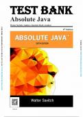 Test Bank - Absolute Java 6th Edition(Savitch, 2015)