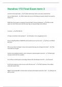 Hondros 172 Final Exam term 3 Questions And Answers Graded A+