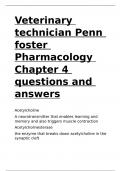 Veterinary technician Penn foster Pharmacology Chapter 4 questions and answers