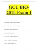 GCU BIO-201L Exam 1.