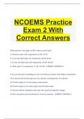 NCOEMS Practice Exam 2 With Correct Answers.