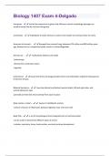 Biology 1407 Exam 4-Delgado Latest(2024/2025) Updated Questions and Answers with complete solutions.