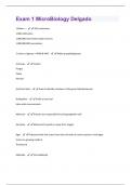 Exam 1 MicroBiology Delgado  Questions And Answers With 100% Correct Answers