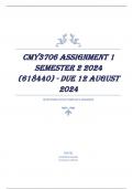 CMY3706 Assignment 1 Semester 2 2024 (618440) - DUE 12 August 2024