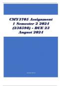 CMY3705 Assignment 1 Semester 2 2024 (238598) - DUE 23 August 2024