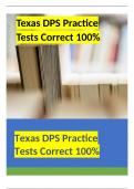 Texas DPS Practice Tests Correct 100%