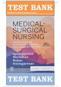 TEST BANK For Medical Surgical Nursing 10th Edition by Ignatavicius Workman (ALL CHAPTERS AVAILABLE!) ISBN:9780323612418 |Complete Guide A+'|