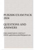 PUB2606 Exam pack 2024 (Environmental Affairs) questions and answers