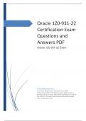 Oracle 1Z0-931-22  Certification Exam  Questions and  Answers PDF 