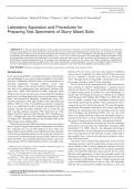 Laboratory Apparatus and Procedures for Preparing Test Specimens of Slurry Mixed Soils