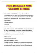 Nurs 422 Exam 2 With Complete Solution