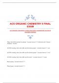 ACS ORGANIC CHEMISTRY II FINAL EXAM WITH GUARANTEED ACCURATE ANSWERS|VERIFIED