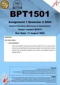 BPT1501 Assignment 1 (COMPLETE ANSWERS) Semester 2 2024 (807677) - DUE 11 August 2024 