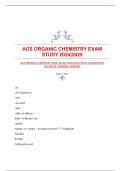 ACS ORGANIC CHEMISTRY EXAM STUDY 2024|2025 WITH GUARANTEED ACCURATE ANSWERS|VERIFIED