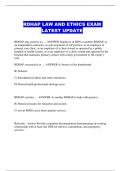 RDHAP LAW AND ETHICS EXAM LATEST UPDATE