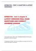 HPRB3700 - test 3 chapter 9 LATEST VERSIONS REAL EXAM QUESTIONS AND CORRECT ANSWERS |AGRADE