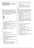 PROJECTILE MOTION  PRACTICE QUESTIONS (WITH ANSWERS)  * challenge questions