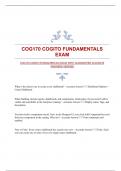 COG170 COGITO FUNDAMENTALS EXAM WITH GUARANTEED ACCURATE ANSWERS|VERIFIED