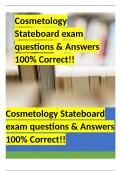 Cosmetology Stateboard exam questions & Answers 100% Correct!!