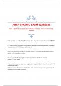 ABCP | NCOPD EXAM 20242025 WITH GUARANTEED ACCURATE ANSWERS|VERIFIED