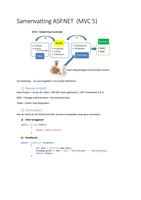 Samenvatting ASP.NET