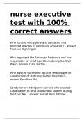 nurse executive test with 100- correct answers