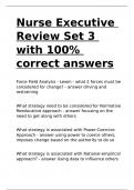 Nurse Executive Review Set 3 with 100- correct answers.