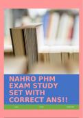 NAHRO PHM EXAM STUDY SET WITH CORRECT ANS!!