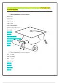 NUR 1055 INTRO TO NURSING MODULE 7 PRACTICE QUIZ LATEST 2024 100% GUARANTEED PASS