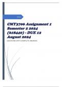 CMY3706 Assignment 1 Semester 2 2024 (618440) - DUE 12 August 2024