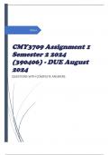 CMY3709 Assignment 1 Semester 2 2024 (390406) - DUE August 2024