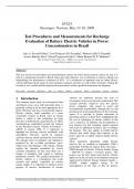 Test Procedures and Measurements for Recharge  Evaluation of Battery Electric Vehicles in Power  Concessionaires in Brazil