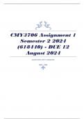 CMY3706 Assignment 1 Semester 2 2024 (618440) - DUE 12 August 2024