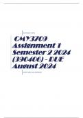 CMY3709 Assignment 1 Semester 2 2024 (390406) - DUE August 2024