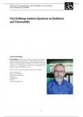 Paul Erdkamp answers Questions on Resilience  and Vulnerability