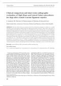 Clinical comparison and short-term radiographic  evaluation of Tight Rope and Lateral Suture procedures  for dogs after cranial cruciate ligament rupture