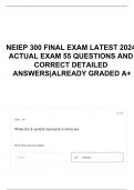 NEIEP 300 FINAL EXAM LATEST 2024 ACTUAL EXAM 55 QUESTIONS AND CORRECT DETAILED ANSWERS|ALREADY GRADED A+