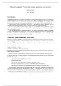 Natural Language Processing: many questions, no answers  Floriana Grasso  May30, 2000